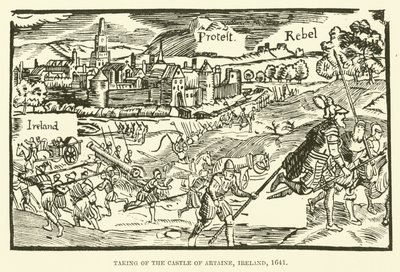 アイルランドのアルティーヌ城の撮影、1641年 作： English School